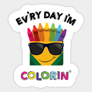 Every Day I'm Coloring Sticker